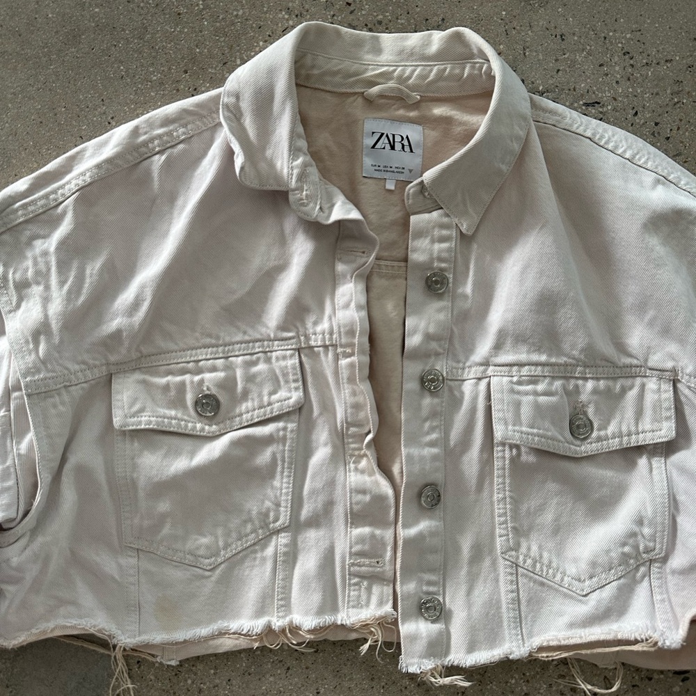 Zara crop Jean jacket